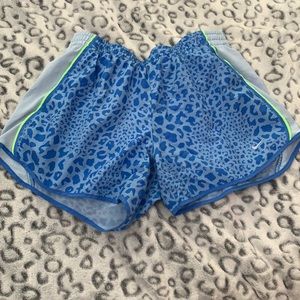 Nike blue cheetah shorts